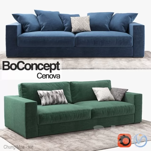 DECOR HELPER – LIVINGROOM – SOFA – LONG 3D MODELS – 178