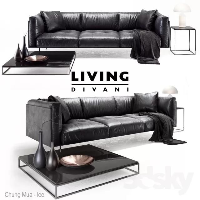 DECOR HELPER – LIVINGROOM – SOFA – LONG 3D MODELS – 187