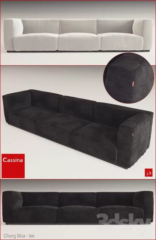 DECOR HELPER – LIVINGROOM – SOFA – LONG 3D MODELS – 188