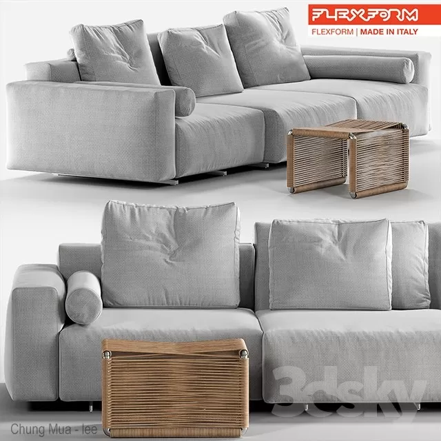 DECOR HELPER – LIVINGROOM – SOFA – LONG 3D MODELS – 197