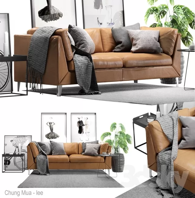 DECOR HELPER – LIVINGROOM – SOFA – LONG 3D MODELS – 199