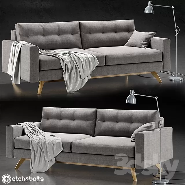 DECOR HELPER – LIVINGROOM – SOFA – LONG 3D MODELS – 208