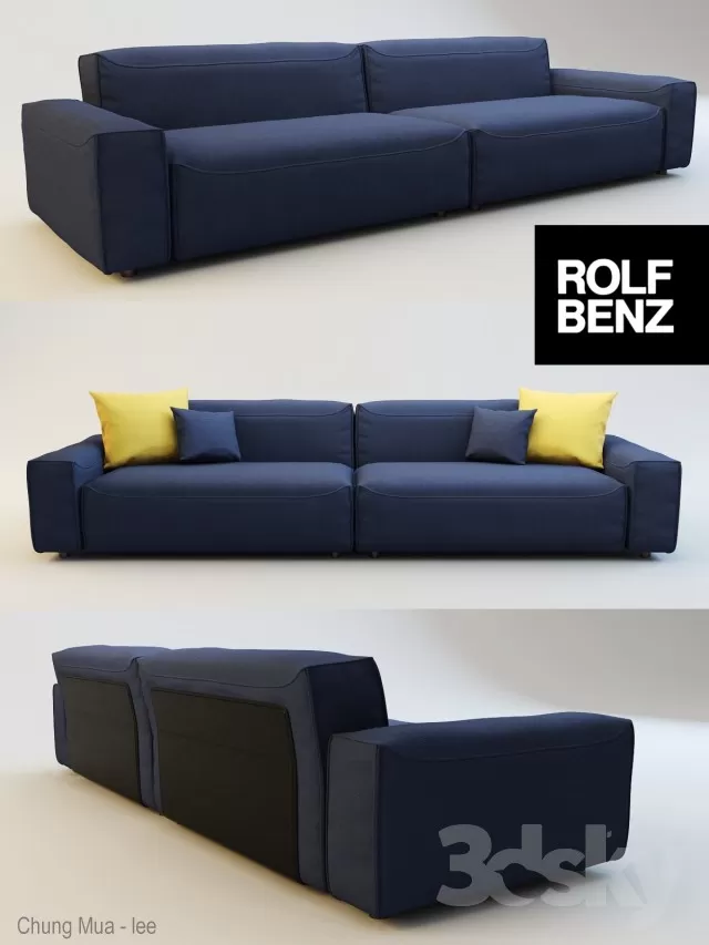 DECOR HELPER – LIVINGROOM – SOFA – LONG 3D MODELS – 211