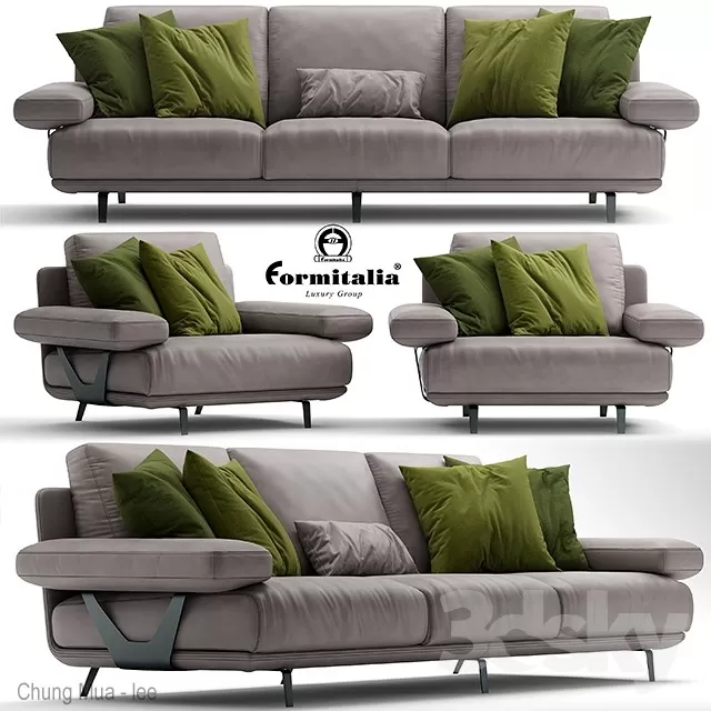 DECOR HELPER – LIVINGROOM – SOFA – LONG 3D MODELS – 220