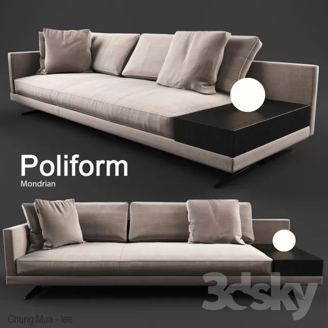 DECOR HELPER – LIVINGROOM – SOFA – LONG 3D MODELS – 241