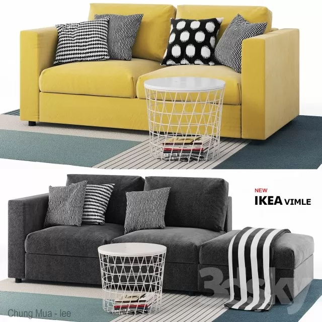 DECOR HELPER – LIVINGROOM – SOFA – LONG 3D MODELS – 243