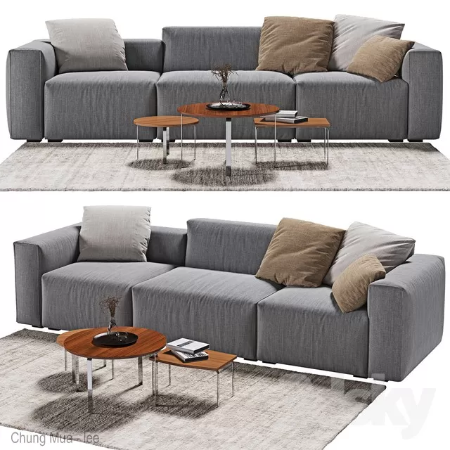 DECOR HELPER – LIVINGROOM – SOFA – LONG 3D MODELS – 271