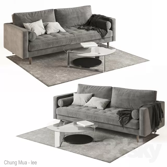 DECOR HELPER – LIVINGROOM – SOFA – LONG 3D MODELS – 288