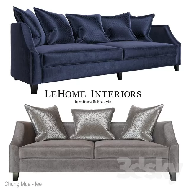 DECOR HELPER – LIVINGROOM – SOFA – LONG 3D MODELS – 289