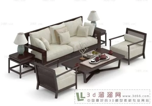 DECOR HELPER – LIVINGROOM – SOFA – LONG 3D MODELS – 4