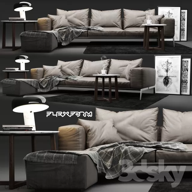 DECOR HELPER – LIVINGROOM – SOFA – LONG 3D MODELS – 314