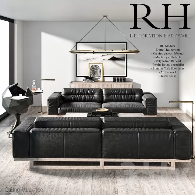 DECOR HELPER – LIVINGROOM – SOFA – LONG 3D MODELS – 363