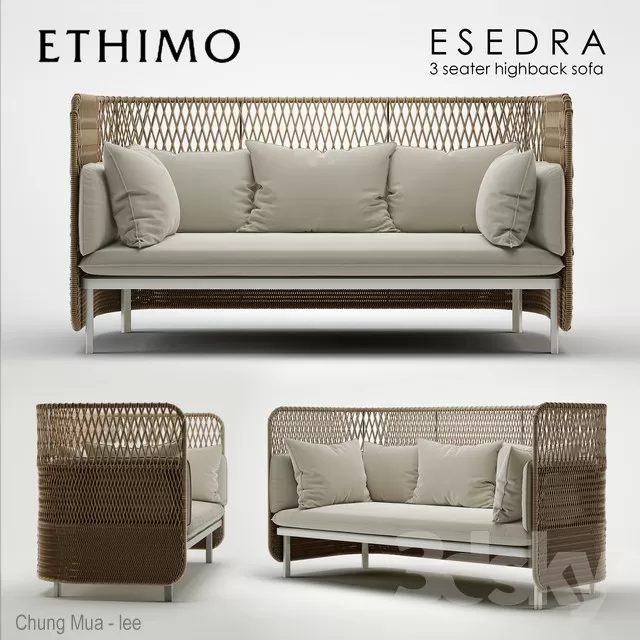 DECOR HELPER – LIVINGROOM – SOFA – LONG 3D MODELS – 364