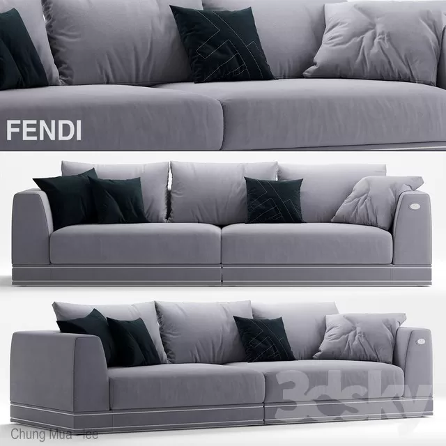 DECOR HELPER – LIVINGROOM – SOFA – LONG 3D MODELS – 369