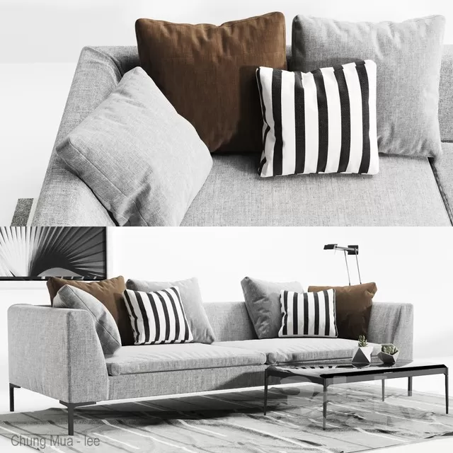 DECOR HELPER – LIVINGROOM – SOFA – LONG 3D MODELS – 379