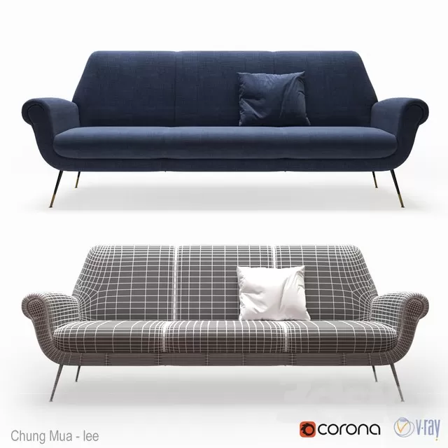 DECOR HELPER – LIVINGROOM – SOFA – LONG 3D MODELS – 382