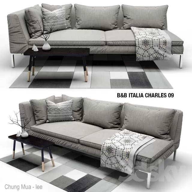 DECOR HELPER – LIVINGROOM – SOFA – LONG 3D MODELS – 389