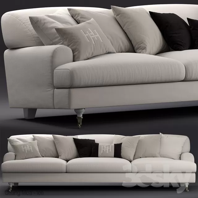 DECOR HELPER – LIVINGROOM – SOFA – LONG 3D MODELS – 390