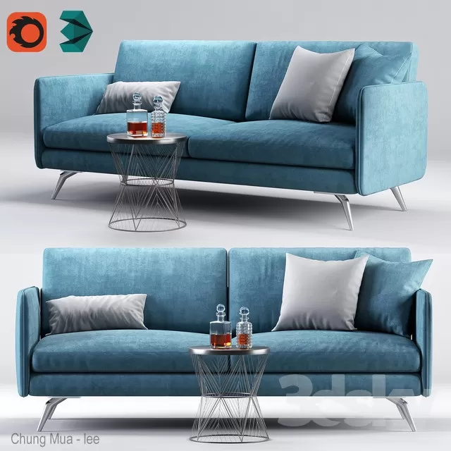 DECOR HELPER – LIVINGROOM – SOFA – LONG 3D MODELS – 391