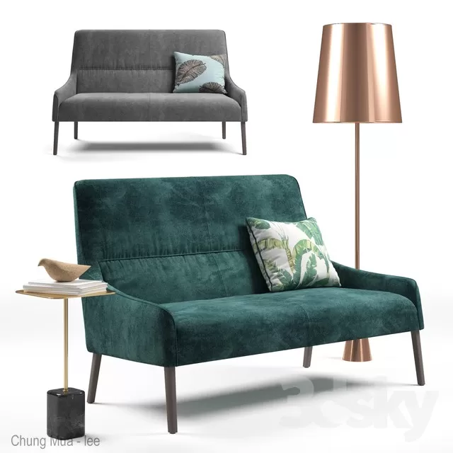 DECOR HELPER – LIVINGROOM – SOFA – LONG 3D MODELS – 408