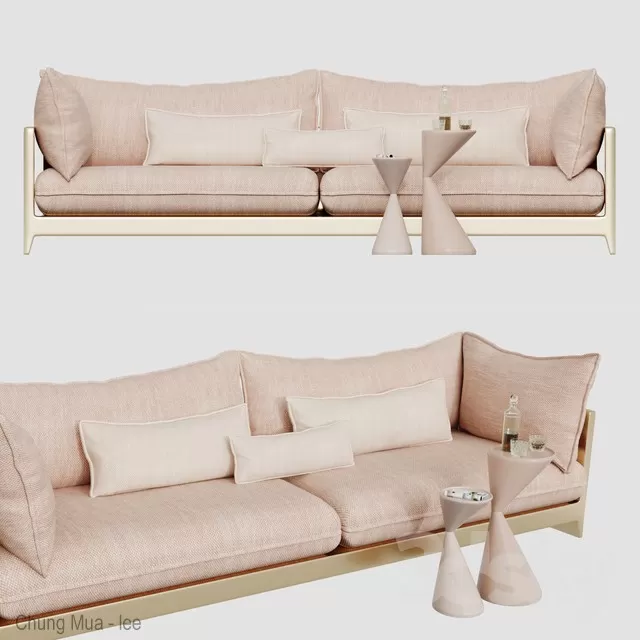DECOR HELPER – LIVINGROOM – SOFA – LONG 3D MODELS – 412