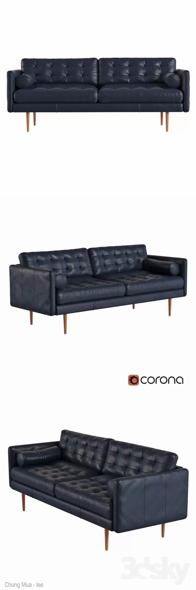 DECOR HELPER – LIVINGROOM – SOFA – LONG 3D MODELS – 428