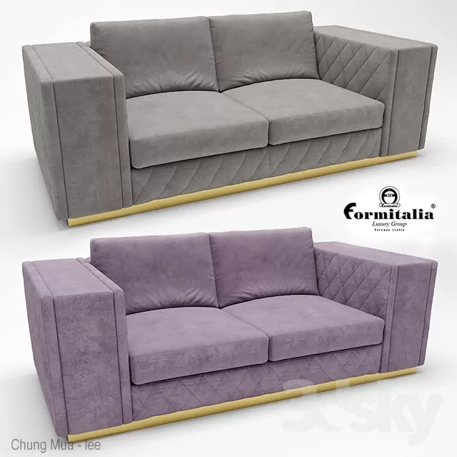 DECOR HELPER – LIVINGROOM – SOFA – LONG 3D MODELS – 442