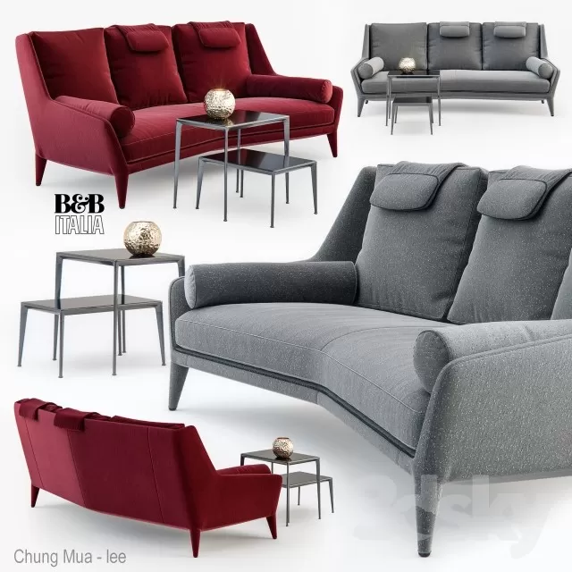 DECOR HELPER – LIVINGROOM – SOFA – LONG 3D MODELS – 444