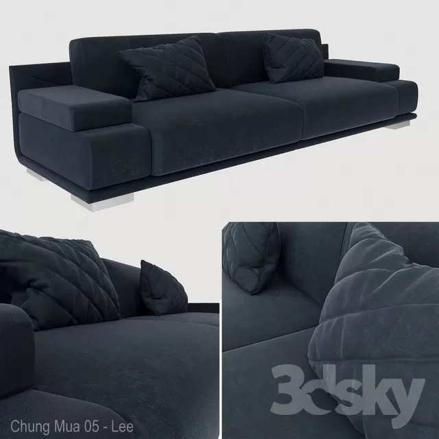 DECOR HELPER – LIVINGROOM – SOFA – LONG 3D MODELS – 47