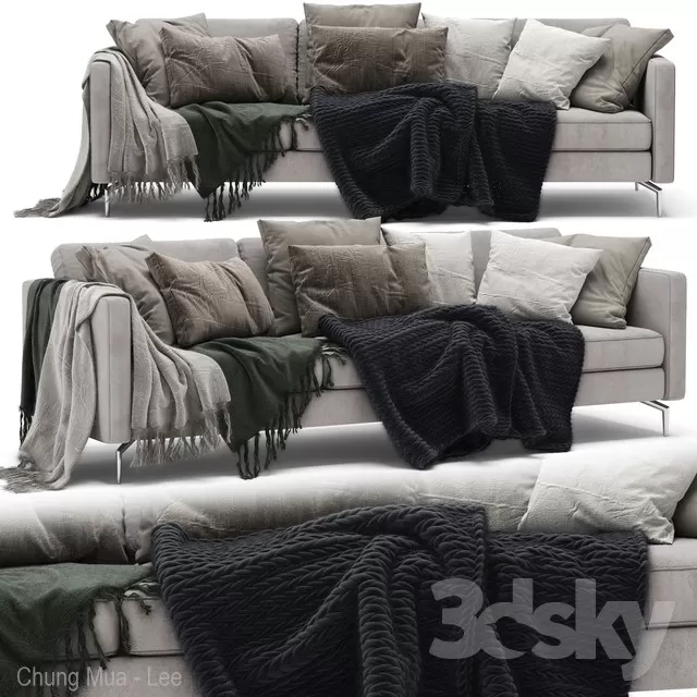 DECOR HELPER – LIVINGROOM – SOFA – LONG 3D MODELS – 465