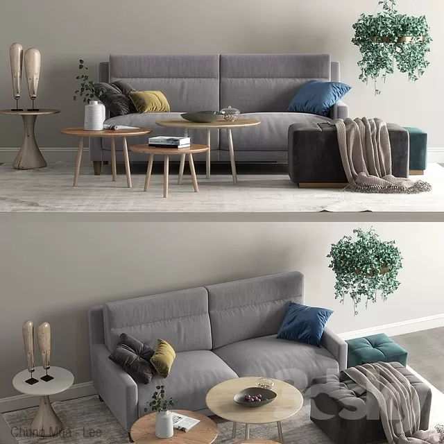 DECOR HELPER – LIVINGROOM – SOFA – LONG 3D MODELS – 472