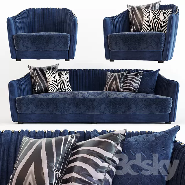 DECOR HELPER – LIVINGROOM – SOFA – LONG 3D MODELS – 49