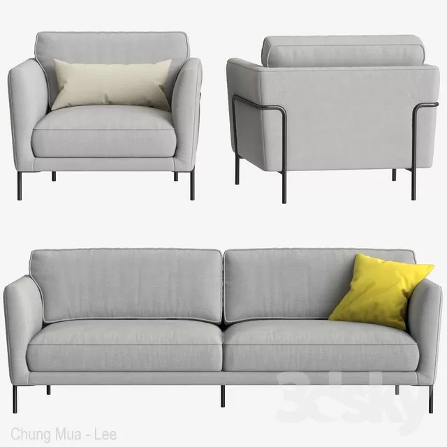 DECOR HELPER – LIVINGROOM – SOFA – LONG 3D MODELS – 484