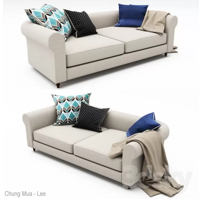 DECOR HELPER – LIVINGROOM – SOFA – LONG 3D MODELS – 494