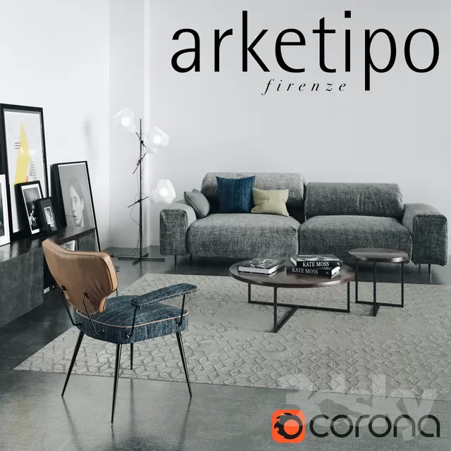 DECOR HELPER – LIVINGROOM – SOFA – LONG 3D MODELS – 510