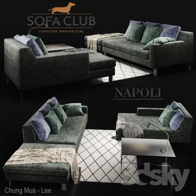 DECOR HELPER – LIVINGROOM – SOFA – SECTIONAL 3D MODELS – 2