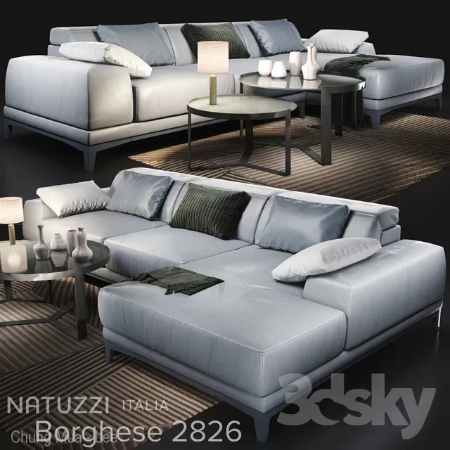 DECOR HELPER – LIVINGROOM – SOFA – SECTIONAL 3D MODELS – 12
