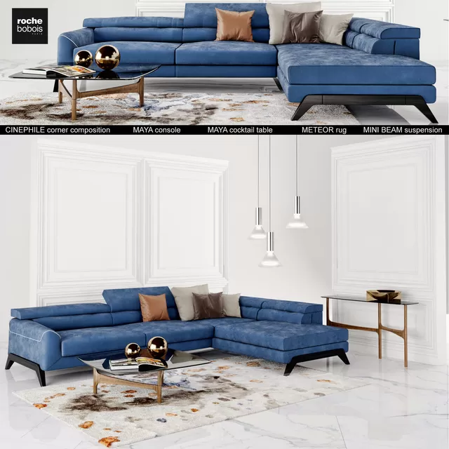 DECOR HELPER – LIVINGROOM – SOFA – SECTIONAL 3D MODELS – 19