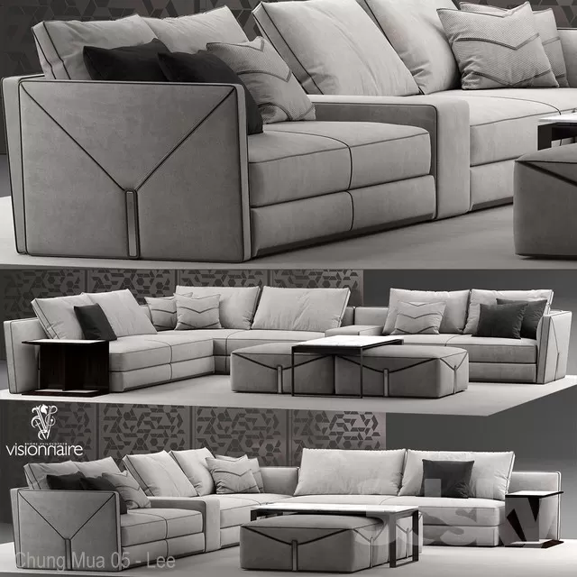 DECOR HELPER – LIVINGROOM – SOFA – SECTIONAL 3D MODELS – 23
