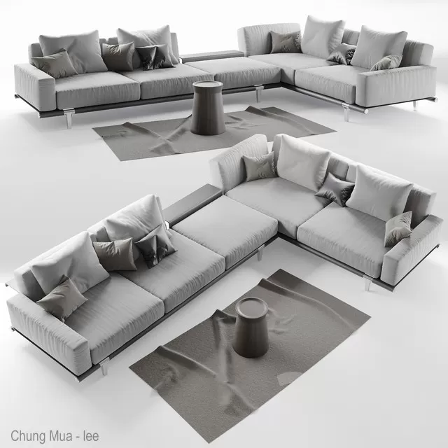 DECOR HELPER – LIVINGROOM – SOFA – SECTIONAL 3D MODELS – 62