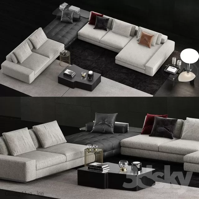 DECOR HELPER – LIVINGROOM – SOFA – SECTIONAL 3D MODELS – 64