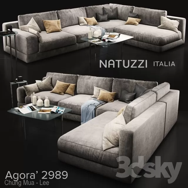 DECOR HELPER – LIVINGROOM – SOFA – SECTIONAL 3D MODELS – 8