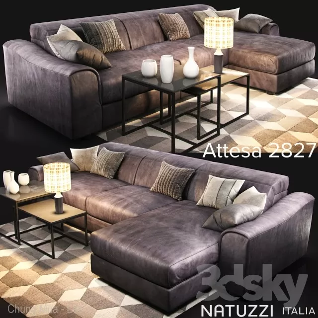 DECOR HELPER – LIVINGROOM – SOFA – SECTIONAL 3D MODELS – 11