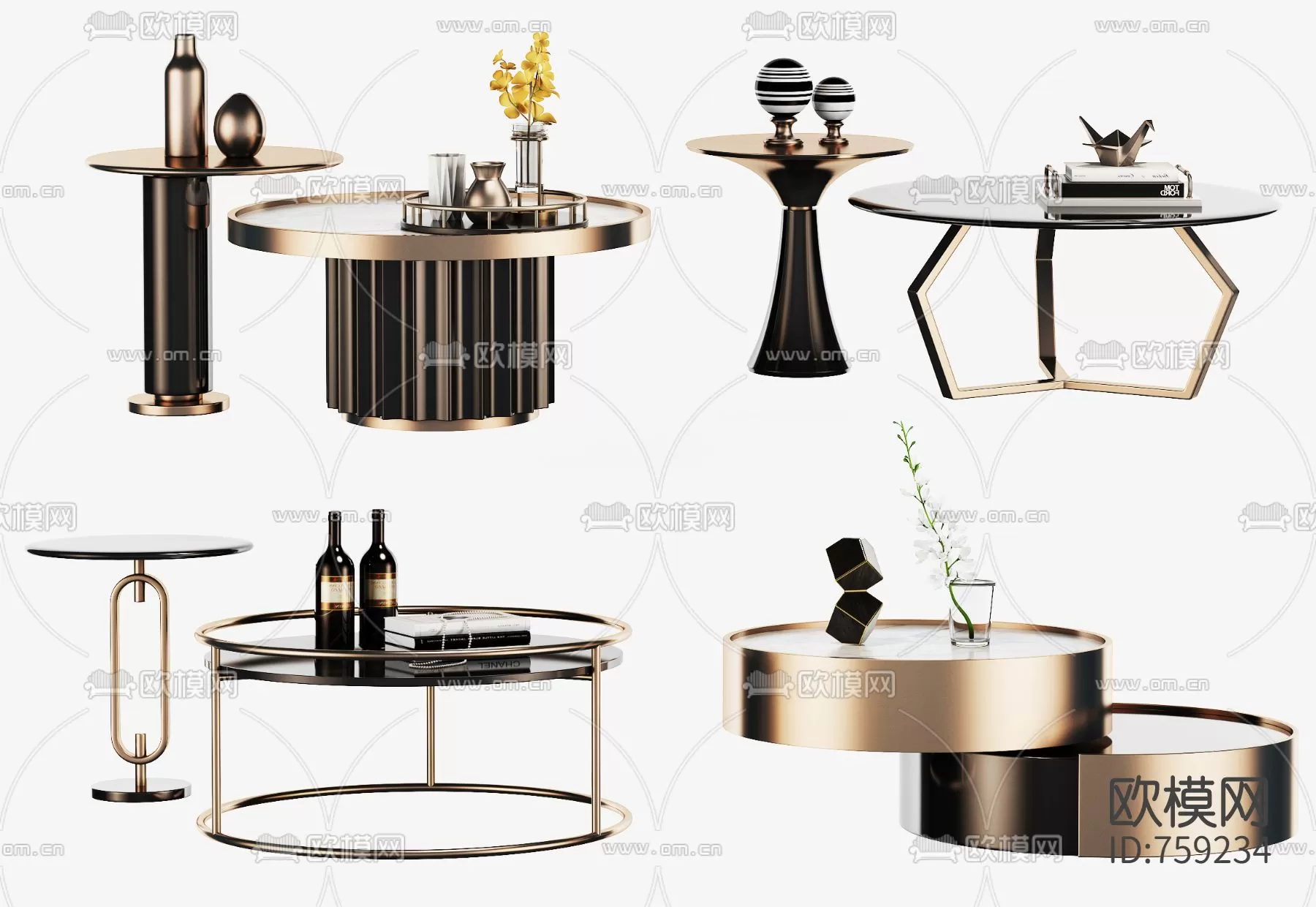 DECOR HELPER – LIVINGROOM – TEA TABLE 3D MODELS – 59