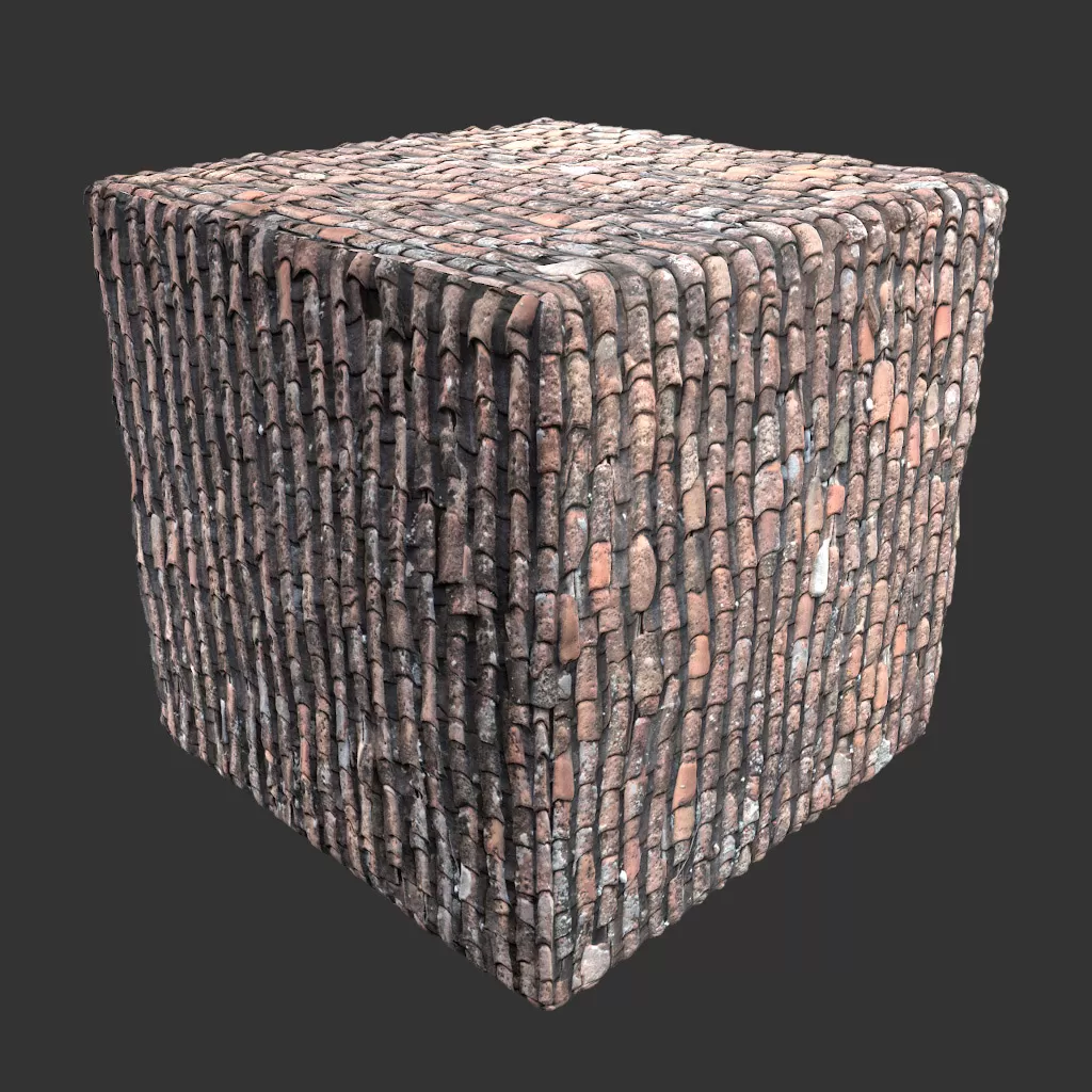 PBR TEXTURES – FULL OPTION – Roof Tiles Clay – 1001