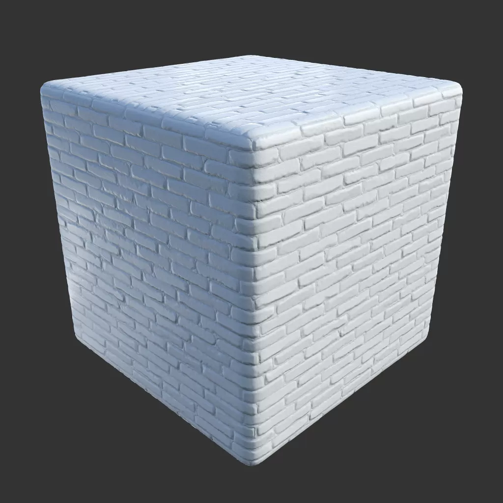 PBR TEXTURES – FULL OPTION – Bricks Painted White – 103
