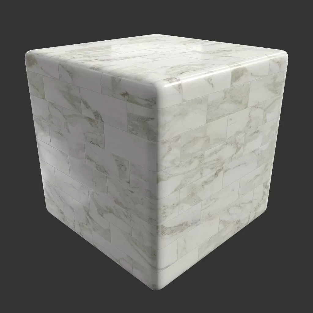 PBR TEXTURES – FULL OPTION – Tiles Rectangular Marble – 1214