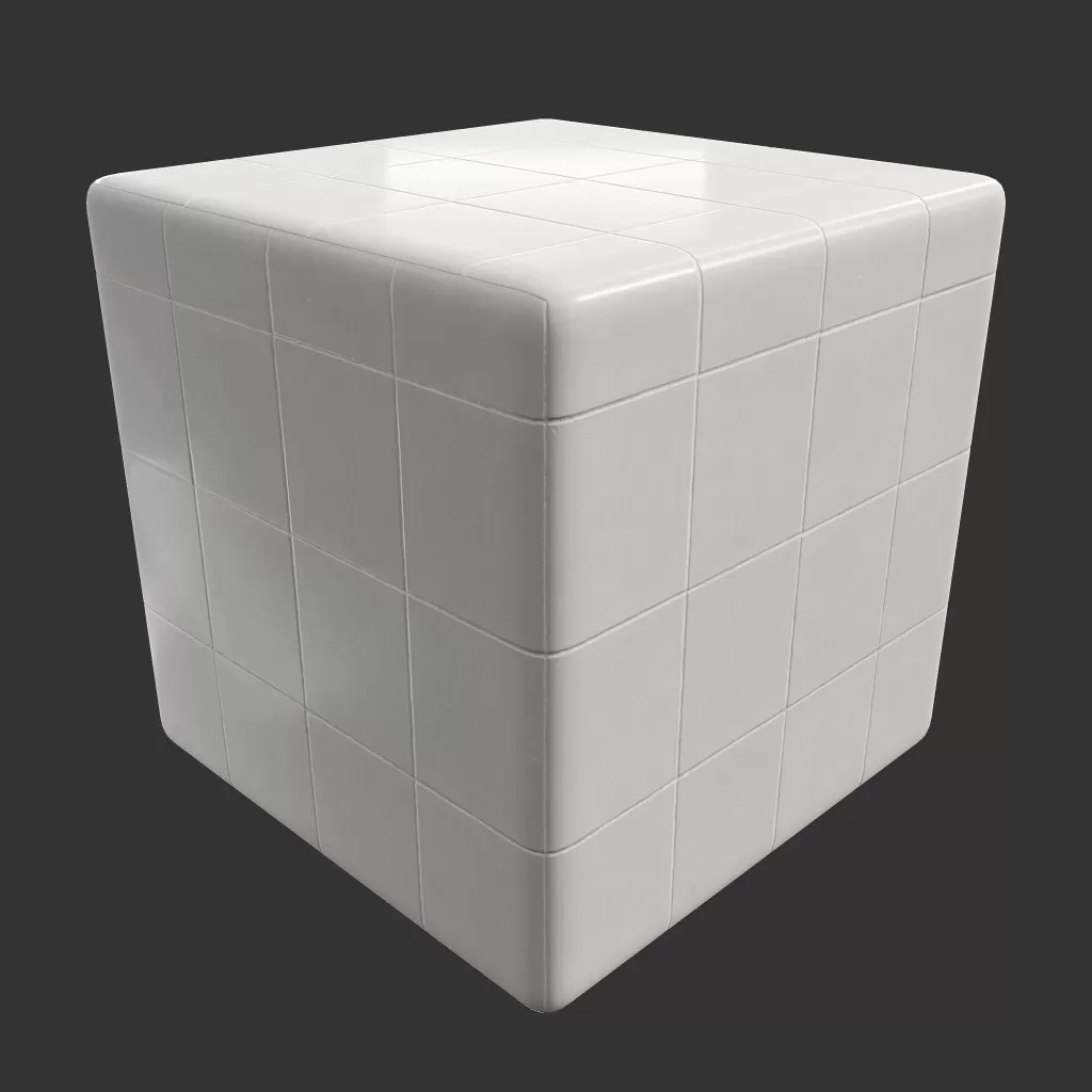 PBR TEXTURES – FULL OPTION – Tiles Rectangular White – 1223