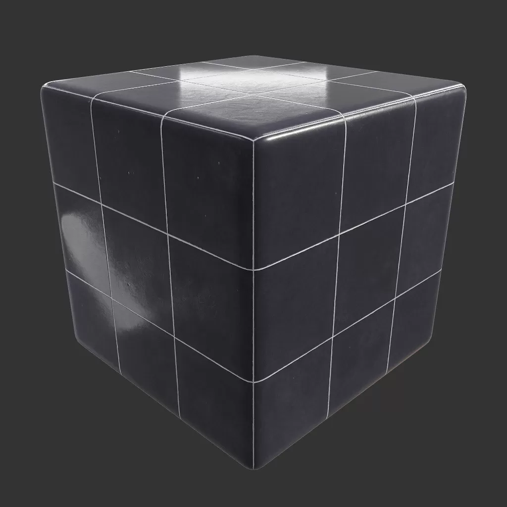 PBR TEXTURES – FULL OPTION – Tiles Square Graphite – 1224