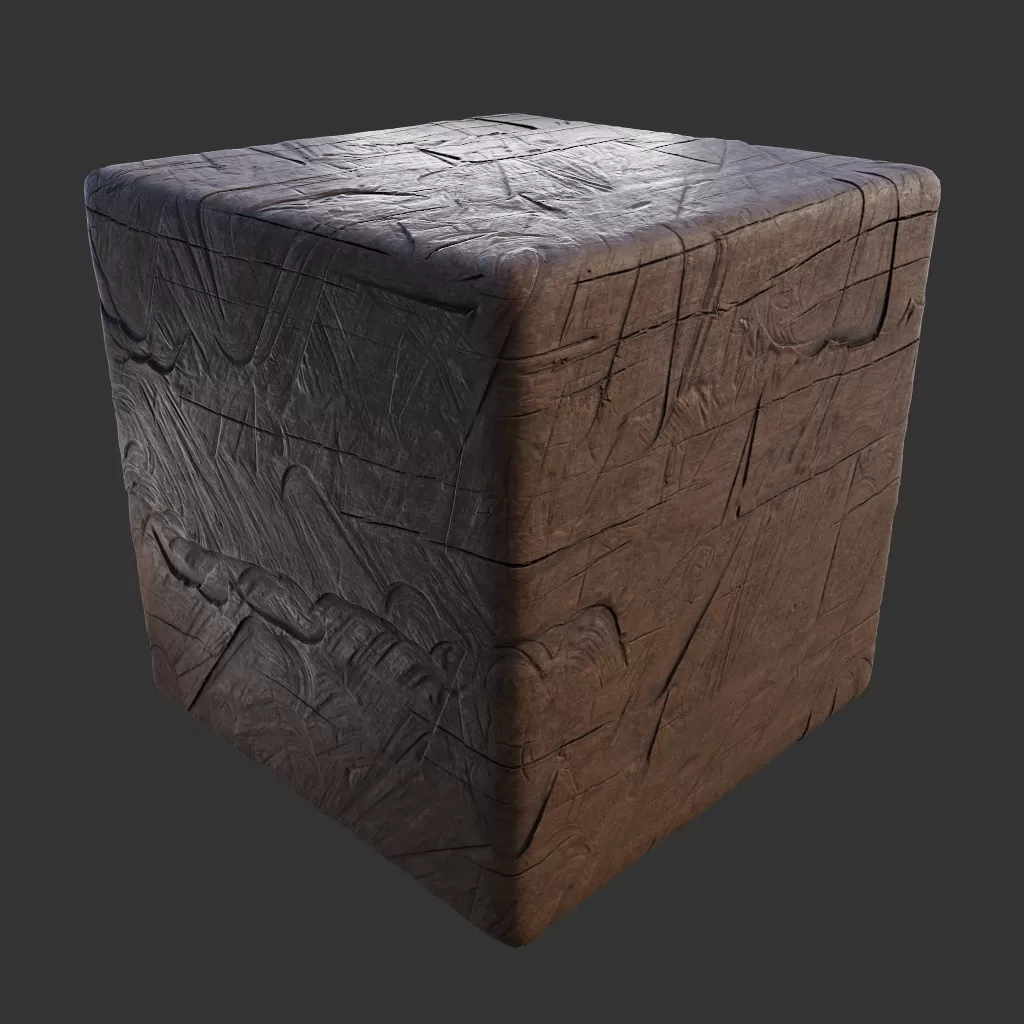 PBR TEXTURES – FULL OPTION – Wood Beam Dark – 1255